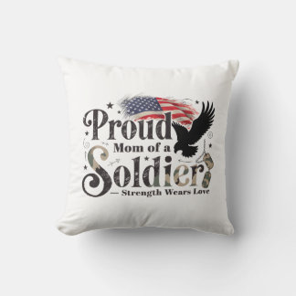Stolze Militär-Mutter Soldat Stolz Kunst Kissen