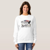 Stolze Militär-Mutter Soldat Stolz Kunst Sweatshirt (Vorne ganz)