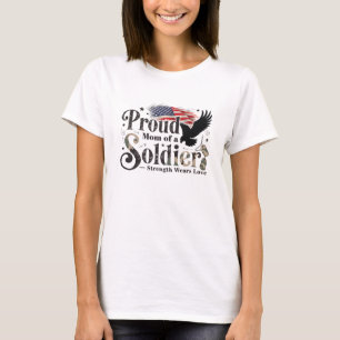Stolze Militär-Mutter Soldat Stolz Kunst T-Shirt