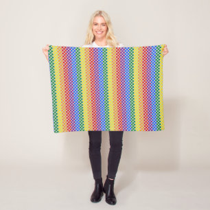 Stolze Muster   Rainbow-Schachbretter Fleecedecke