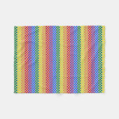 Stolze Muster | Rainbow-Schachbretter Fleecedecke (Vorderseite (Horizontal))