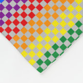 Stolze Muster | Rainbow-Schachbretter Fleecedecke (Ecke)
