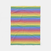 Stolze Muster | Rainbow-Schachbretter Fleecedecke (Vorderseite)