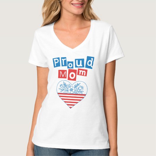 Stolze Mutter 4. Juli, Muttertag T-Shirt (Vorderseite)