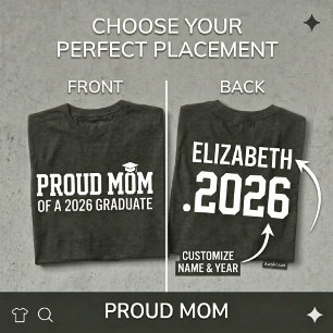 STOLZE MUTTER • Abschlussklasse 2026 Personalisier T-Shirt