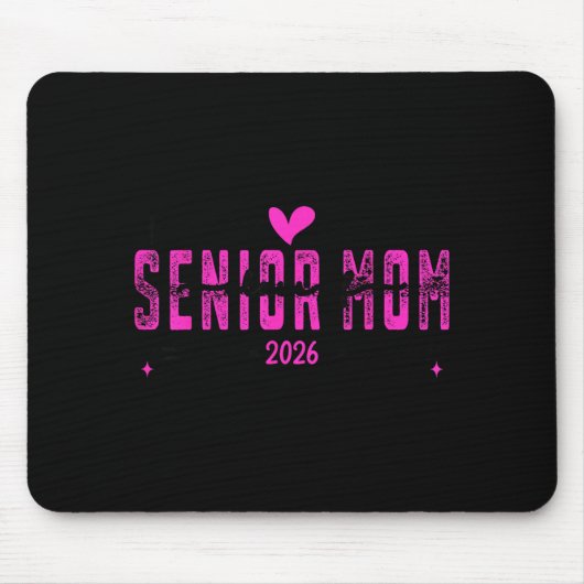 Stolze Mutter Abschlussklasse 2026 rosa Schleife Mousepad (Vorne)