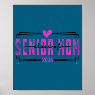 Stolze Mutter Abschlussklasse 2026 rosa Schleife  Poster