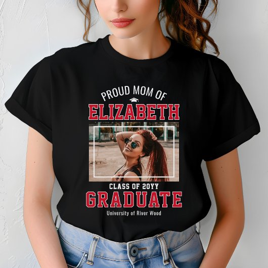 Stolze Mutter Absolventin Klasse 2026 Benutzerdefi T-Shirt