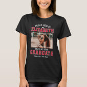Stolze Mutter Absolventin Klasse 2026 Benutzerdefi T-Shirt (Vorderseite)