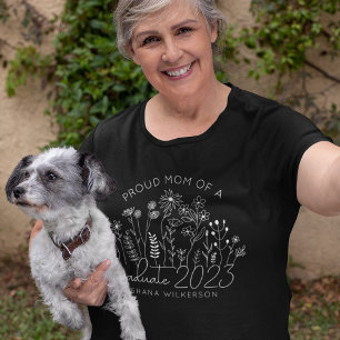 Stolze Mutter Absolventin Wildblume Modern Große Größe T-Shirt