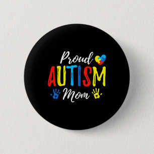 Stolze Mutter Autism Awareness Familie passend  Button