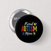 Stolze Mutter Autism Awareness Familie passend Button (Vorne & Hinten)