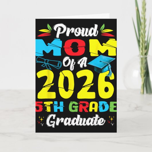 Stolze Mutter des 5. Klasses Absolventen 2026 Mutt Karte (Vorderseite)