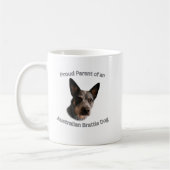 Stolze Mutter des australischen Brattle Dog Kaffeetasse (Links)
