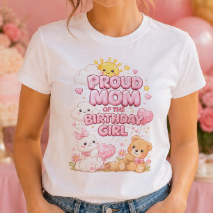 Stolze Mutter des Geburtstagsmädchens Damen T-Shir T-Shirt