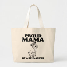 Stolze Mutter einer Schnauzer-Taschen-Tasche