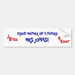 STOLZE MUTTER EINER ZUKUNFT, FRAU JONAS! , J, AUTOAUFKLEBER