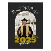 Stolze Mutter eines 2025-Absolventen Custom Foto Poster (Vorderseite)
