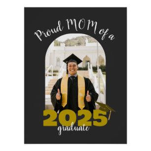 Stolze Mutter eines 2025-Absolventen Custom Foto Poster