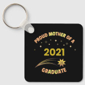 Stolze Mutter eines Absolventen Black Gold Moderne Schlüsselanhänger (Vorderseite)