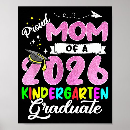 Stolze Mutter eines Absolventen der Klasse 2026 Pr Poster (Vorne)