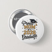 Stolze Mutter eines Absolventen von 2026 Gold-Absc Button (Vorne & Hinten)