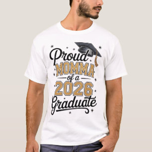 Stolze Mutter eines Absolventen von 2026 Gold-Absc T-Shirt