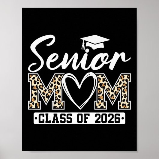 Stolze Mutter eines Absolventen von 2026 Senior Mo Poster (Vorne)