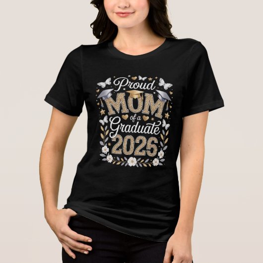 Stolze Mutter eines Absolventen von 2026 Tri-Blend Shirt (Vorderseite)