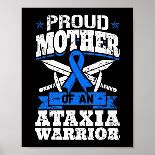 Stolze Mutter eines Ataxia Kriegerklammers Poster (Vorne)