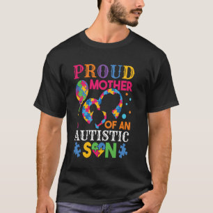 Stolze Mutter eines autistischen Sohnes Herz-Puzzl T-Shirt