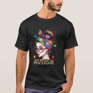 Stolze Mutter eines autistischen Sohnes Tochter Au T-Shirt