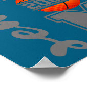 Stolze Mutter eines Basketball-Athleten der Abschl Poster (Ecke)