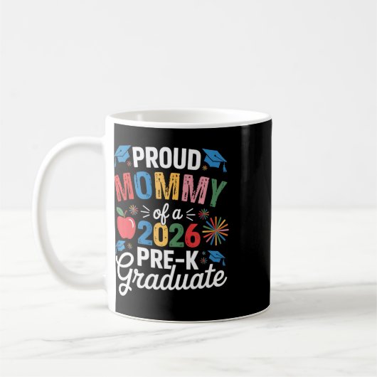 Stolze Mutter eines Cl 2026 Pre-k Absolventen Absc Kaffeetasse (Links)