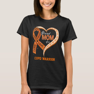 Stolze Mutter eines COPD-Kämpfers Band Herz T-Shirt