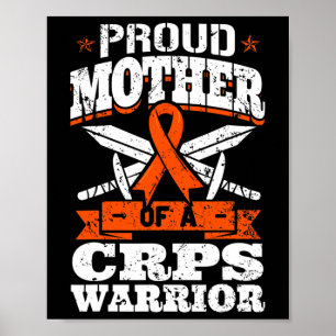 Stolze Mutter eines CRPS-Kriegers RSD-Bewusstseins Poster