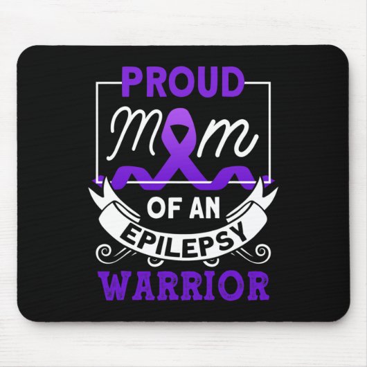 Stolze Mutter eines Epilepsie-Kriegers Epilepsie-B Mousepad (Vorne)