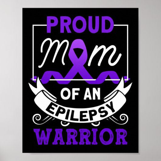 Stolze Mutter eines Epilepsie-Kriegers Epilepsie-B Poster (Vorne)
