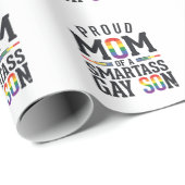 Stolze Mutter eines frechen schwulen Sohnes Vintag Geschenkpapier (Rolleneckpunkt)