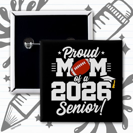 Stolze Mutter eines Fußballabsolventen 2026 Button