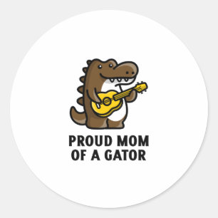 Stolze Mutter eines Gator-Alligators Runder Aufkleber