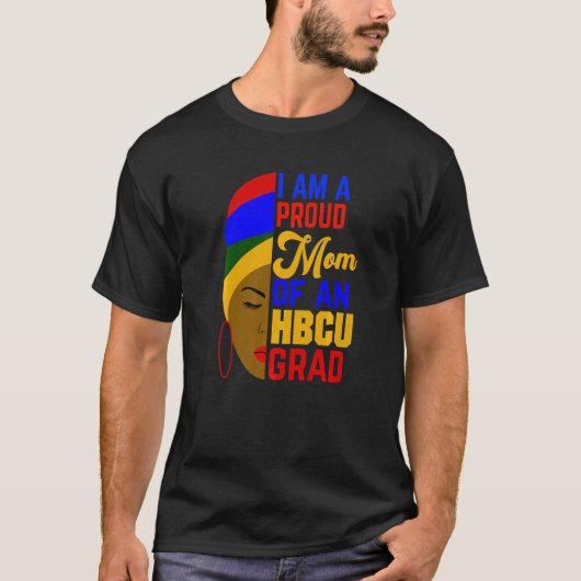 Stolze Mutter eines Hbcu-Absolventen Afrozentrisch T-Shirt (Vorderseite)