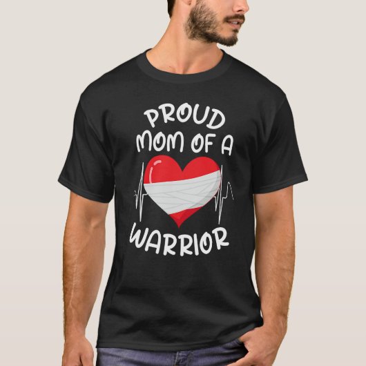 Stolze Mutter eines Herzens Kriegers CHD-Operation T-Shirt (Vorderseite)