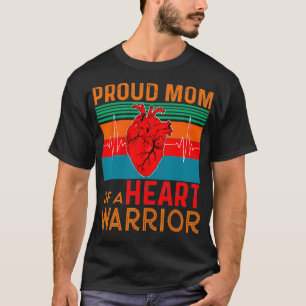 Stolze Mutter eines Herzens Kriegers Herzinfarkt Ü T-Shirt