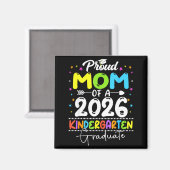 Stolze Mutter eines Kindergartenabsolventen der Kl Magnet (Vorderseite/Rückseite)