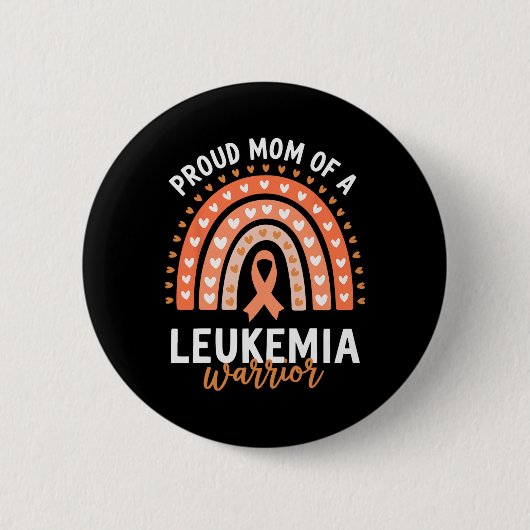 Stolze Mutter eines Leukämie-Kämpfers Button (Vorderseite)