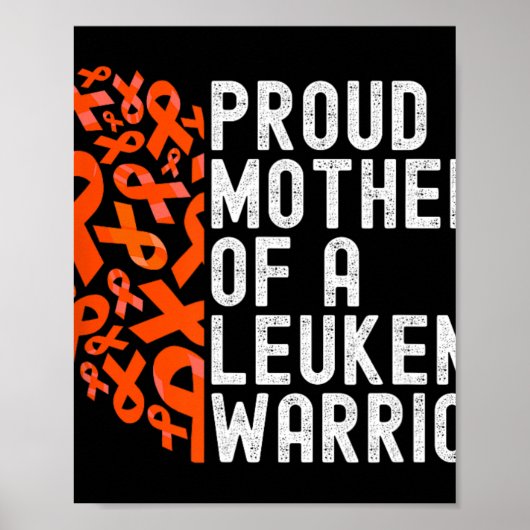 Stolze Mutter eines Leukämie Krieger-Bewusstsein R Poster (Vorne)