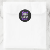 Stolze Mutter eines Lupus-Kriegers SLE-Kämpfer-Bew Runder Aufkleber (Tasche)