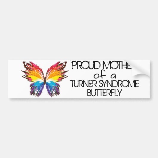 Stolze Mutter eines Schmetterling-Turner-Syndroms Autoaufkleber (Vorne)