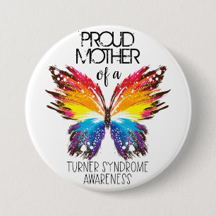 Stolze Mutter eines Schmetterling-Turner-Syndroms Button